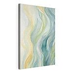 Canvas Schilderijen Abstracte golven in zachte pasteltinten