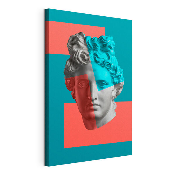 Standbeeld van een leeuw Canvas Schilderijen Standbeeld van een leeuw