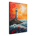 Canvas Schilderijen Schilderij van een vuurtoren