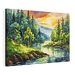 Canvas Schilderijen Schilderij van een boom