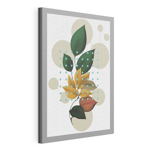 Bladeren met gestippeld designpatroon Canvas Schilderijen Bladeren met gestippeld designpatroon