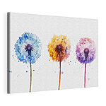 Canvas Schilderijen Aquarel van een paardenbloem