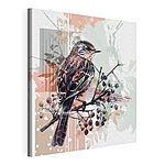 Canvas Schilderijen Vogel op een tak