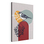 Canvas Schilderijen Vogel op een tak