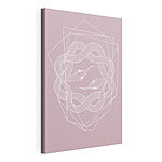 Canvas Schilderijen Slangenpatroon op roze achtergrond