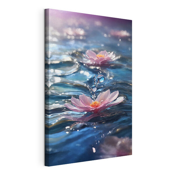 Canvas Schilderijen Wazige roze bloem