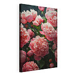 Canvas Schilderijen Groep roze bloemen