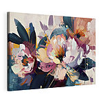 Canvas Schilderijen Levendig abstract bloemenkunstwerk