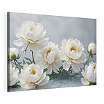 Canvas Schilderijen Groep witte bloemen