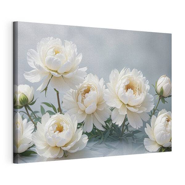 Groep witte bloemen Canvas Schilderijen Groep witte bloemen