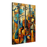 Canvas Schilderijen Abstracte symfonie van snaarinstrumenten