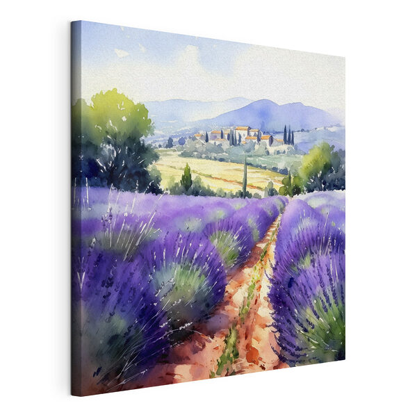 Canvas Schilderijen Aquarel van een boom