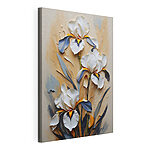 Canvas Schilderijen Elegante irissen in artistieke bloei
