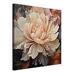 Canvas Schilderijen Delicate bloesem met wervelende bloemblaadjes