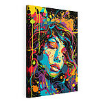Canvas Schilderijen Levendige kleuren dansen op canvas