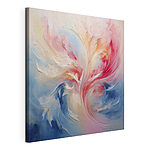 Canvas Schilderijen Kleurrijk abstract wervelend verenpatroon