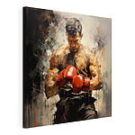 Canvas Schilderijen Man met bokshandschoenen