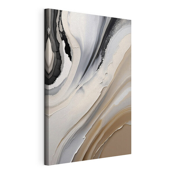 Aardetinten in vloeiende beweging Canvas Schilderijen Aardetinten in vloeiende beweging