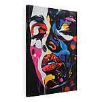 Canvas Schilderijen Schilderij van een vrouw’s gezicht