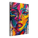 Canvas Schilderijen Kleurrijk gezicht van een vrouw