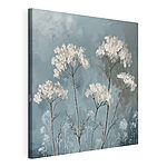 Canvas Schilderijen Groep witte bloemen