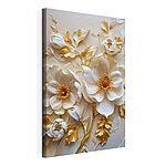 Canvas Schilderijen Elegant bloemmotief in zachte kleuren