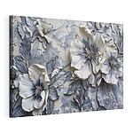 Canvas Schilderijen Groep bloemen op een oppervlak