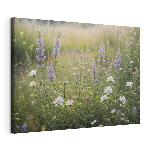 Bloemenveld Canvas Schilderijen Bloemenveld