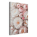 Canvas Schilderijen Groep witte en roze bloemen