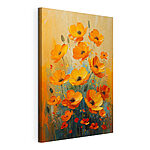 Canvas Schilderijen Schilderij van bloemen op een doek