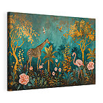 Canvas Schilderijen Schilderij van dieren in een jungle