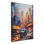 Canvas Schilderijen Auto op straat