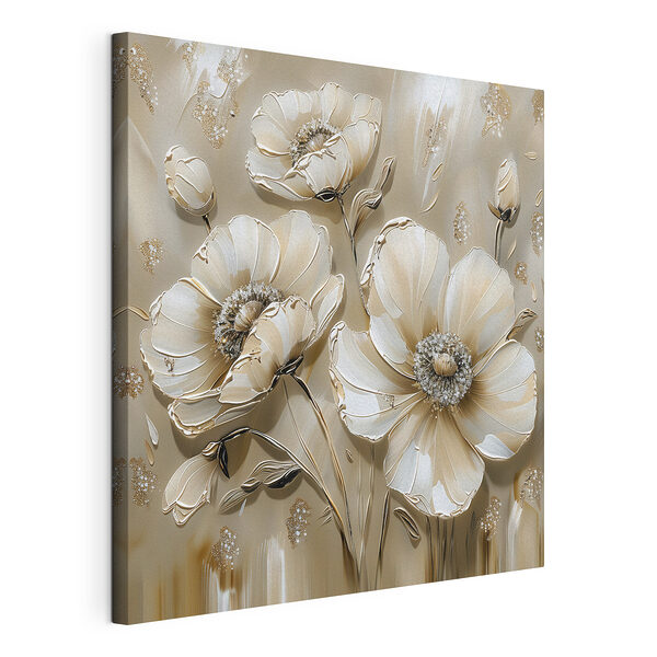 Elegante bloemenharmonie in de kunst Canvas Schilderijen Elegante bloemenharmonie in de kunst