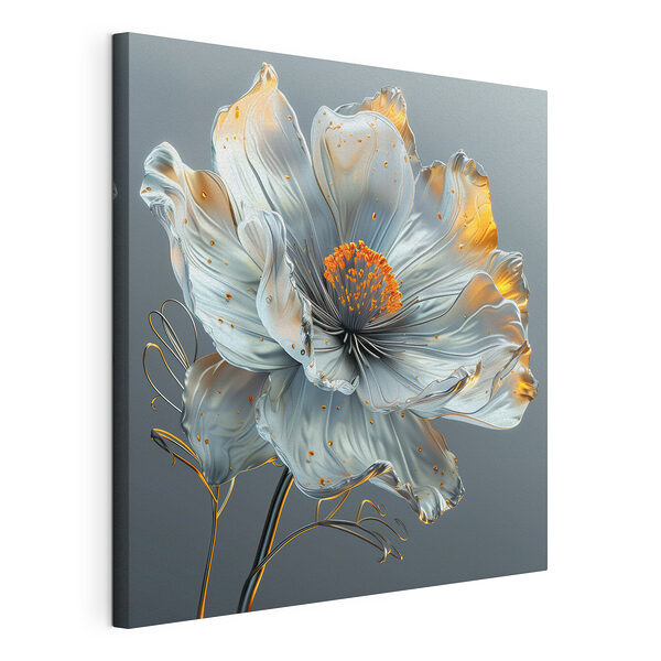 Canvas Schilderijen Elegante bloem met levendige accenten