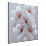 Canvas Schilderijen Groep witte bloemen