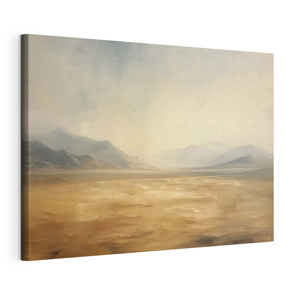 Landschap met bergen en mist Canvas Schilderijen Landschap met bergen en mist