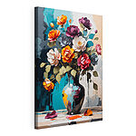 Canvas Schilderijen Vaas met bloemen erin