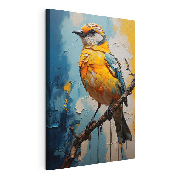 Vogel zittend op een tak Canvas Schilderijen Vogel zittend op een tak