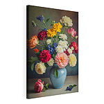 Canvas Schilderijen Vaas met bloemen