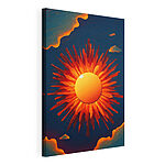 Canvas Schilderijen Zon met een felle zon aan de hemel