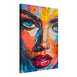 Canvas Schilderijen Schilderij van een vrouw’s gezicht