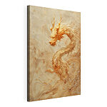 Canvas Schilderijen Majestueuze draak zweeft door mist