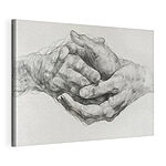 Canvas Schilderijen Tekening van twee handen