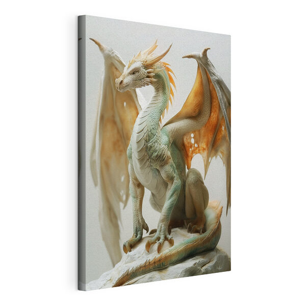 Standbeeld van een draak Canvas Schilderijen Standbeeld van een draak