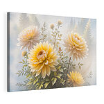 Canvas Schilderijen Groep gele bloemen
