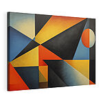 Canvas Schilderijen Kleurrijk kunstwerk met een cirkel