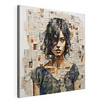 Canvas Schilderijen Schilderij van een vrouw