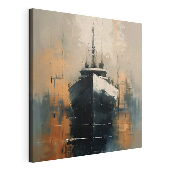 Schilderij van een boot in het water Canvas Schilderijen Schilderij van een boot in het water