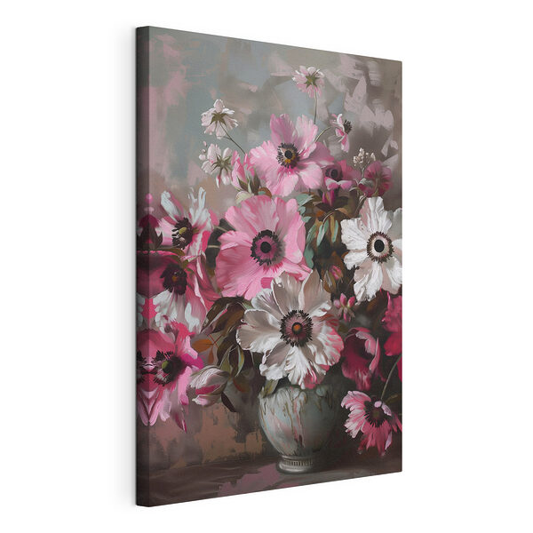 Canvas Schilderijen Schilderen van bloemen