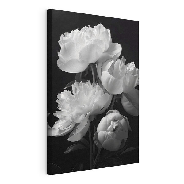 Groep witte bloemen Canvas Schilderijen Groep witte bloemen
